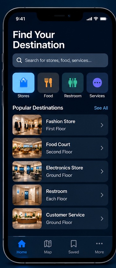 NaviSpace mobile destination search experience