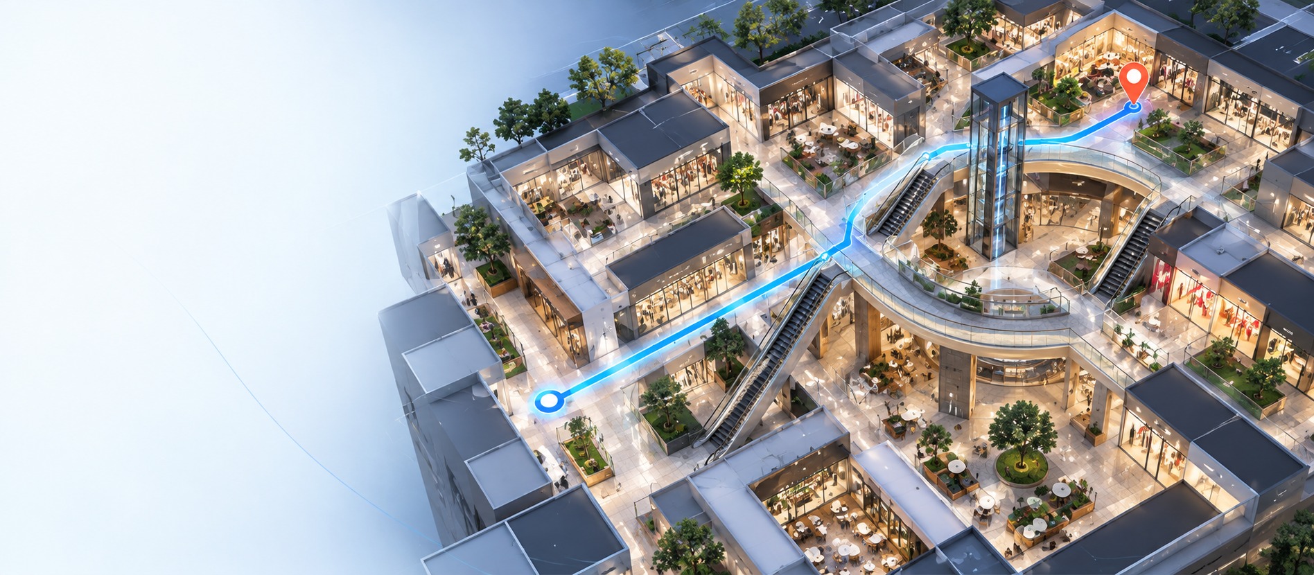 NaviSpace interactive 3D indoor map with route guidance